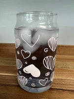 Pink Hearts - Glass Only
