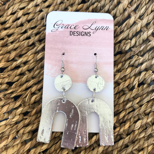Silver Leather & Cork Rainbow