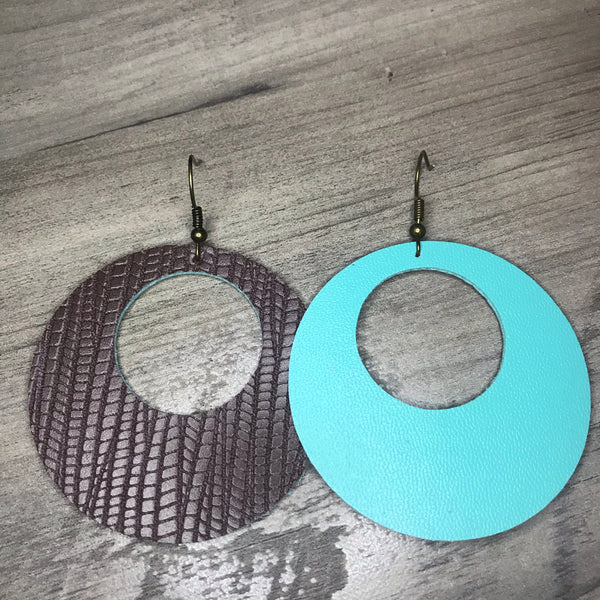 Brown & Turquoise Hoop