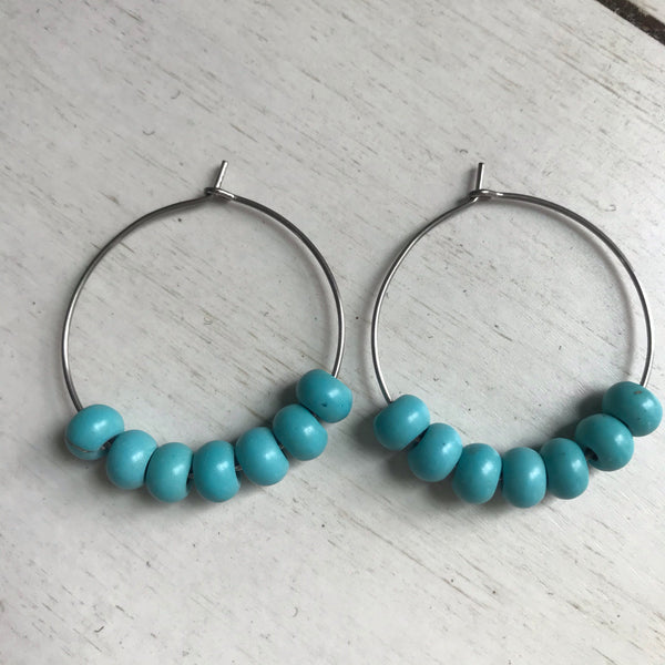 Turquoise Hoop